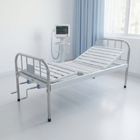 Lit médical réglable à 2 fonctions en acier inoxydable de luxe pour les soins infirmiers des patients en clinique