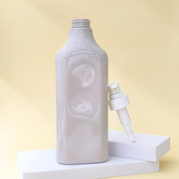 Emballage cosmétique en plastique PET rose, flacon vide de luxe pour hôtel, flacon de lotion pour le corps, flacon de shampooing, 800 ml, pour électrodéposition
