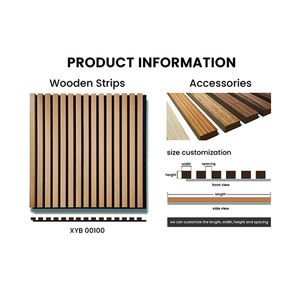 Pannelli Acustici in <span class=keywords><strong>Legno</strong></span> a Doghe Moderni Personalizzati con Alto NRC <span class=keywords><strong>1</strong></span>.0 Insonorizzazione <span class=keywords><strong>Spessore</strong></span> e Colore Personalizzabili - Product Image 4