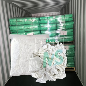 Chiffons de nettoyage robustes en fibres de coton pur blancs, chiffons industriels pour l'élimination des huiles et graisses industrielles, support d'entretien - Product Image 1
