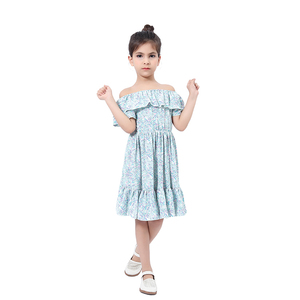 Vestido de Verano con Estampado Floral Vintage y Volantes para Niñas, Ropa Infantil para Fiestas, Playa y Vacaciones, Venta al Por Mayor - Product Image 2