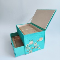 Boîte cadeau en bois rigide recyclable de luxe personnalisée, finition laquée piano, chocolat, dattes, gâteau de lune, Ramadan, impression offset