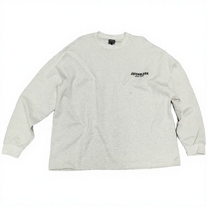 Sweat-shirt à col rond décontracté en coton 100% surdimensionné unisexe de haute qualité avec impression personnalisée en silicone, logo personnalisé, printemps 360g - Product Image 4