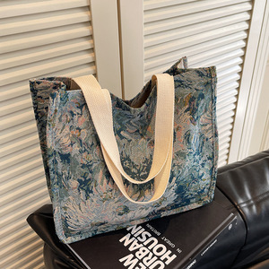 Sac fourre-tout décontracté en toile pour le quotidien, grand format, style usine - Product Image 3