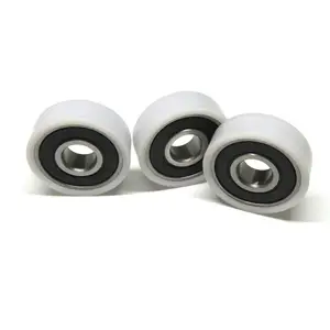 Small plastic coated bearing 608zz 681zz bearing roller noiseless pom polyurethane rubber coated bearing 683 693 623 684 604 624