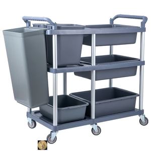 Carrello Commerciale Resistente e Facile da Usare per la Raccolta di Piatti, Carrello Multiuso da Cucina per Uso in Concessionarie e Showroom - Product Image 1