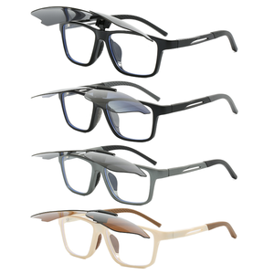 Gafas de Sol para ciclismo 2 en 1 con lente abatible magnética con marco polarizado UV400 TAC y TR90 Protección solar óptima - Product Image 1