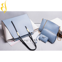 Haute qualité en cuir PU marque sac ensembles grande capacité sacs à bandoulière en cuir femmes mode sacs à main ensemble 4 pièces
