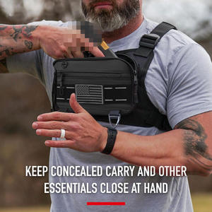 กระเป๋าคาดอกปืนสะท้อนแสงกันน้ำมีแจ็คหูฟังระบายอากาศได้ดีกระเป๋าด้านหน้าสำหรับวิ่งตั้งแคมป์ปีนเขา - Product Image 2