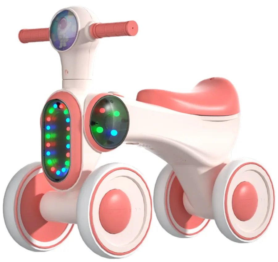 Çocuklar için yeni dengeleme bisiklet bebek 1 ila 3 yaşında bebek anti-rollover dört tekerlek müzikli ışık scooter üzerinde oturabilir