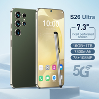 Smartphone 5G Dual SIM Original S26 ultra 16GB+1TB CPU Deca Core Resolusi Layar HD