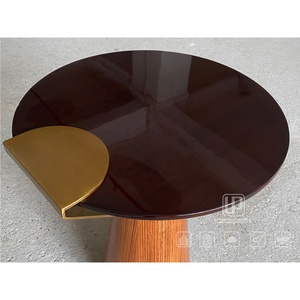 Exclusive Design Living Room Furniture Modern Stainless Steel Side <b>Table</b> Round <b>Small</b> Wooden <b>Coffee</b> <b>Table</b> Set - Product Image 3