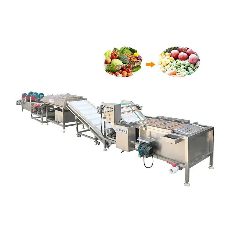 Lavadora de verduras y frutas de burbujas, lavadora industrial de verduras, línea de procesamiento de rábanos y patatas