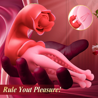 OEM 3-in-1 Vibrator Sexspielzeug 3D-Massagepartikel Fünf-Klauen-Vibrator Stoßender Nippel G-Punkt Vagina Klitoris-Stimulator Sexspielzeug