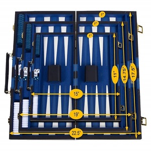 Bàn Chơi Game Du Lịch Cầm Tay Thanh Lịch Bằng Da <span class=keywords><strong>Backgammon</strong></span> - Product Image 4
