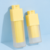 Nouvelle bouteille de lotion cosmétique en plastique sans air, rotative, carrée, avec pompe de levage rotative, personnalisable et vendue en gros