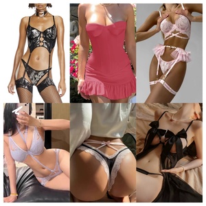 Grosir set Bra wanita renda seksi kualitas tinggi harga murah, pakaian dalam ukuran Plus, celana Thong, Lingerie bordir modis - Product Image 1