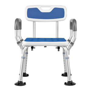 Aluminum Alloy Shower Chair <b>Height</b> <b>Adjustable</b> Non Slip Bath <b>Stool</b> For Elderly Disabled Pregnant Women 150kg Capacity - Product Image 1