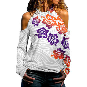 Bunga tapa vintage bahu terbuka mode seksi baru kemeja & blus wanita Nitro tapa tribal pakaian pantai mewah untuk wanita - Product Image 6