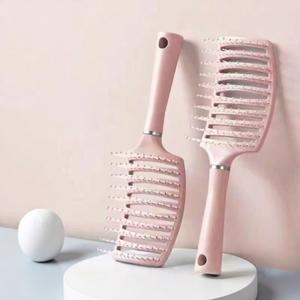 Flared Comb Large Wide Tooth Scalp Massage Women Long Curly Hair Home Use Mint Green Starry Blue Jasmine Pink Color <b>Random</b> ABS - Product Image 1