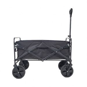 <b>Foldable</b> Camping Trailer Towable <b>Cart</b> with Off-road Wheels and Pull-rod-Portable Steel Construction - Product Image 5