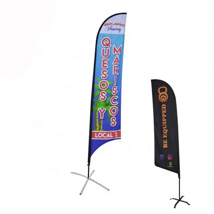 Newest Flag For Promotion Cheap Advertising Exhibition Durable Double Sided Beach Flag Cheap Beach Flags