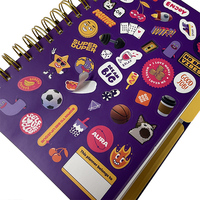 Autocollants personnalisés pour la journalisation des soins personnels Cahier à couverture rigide A5 2026 Impression de planificateur budgétaire avec reliure à spirale