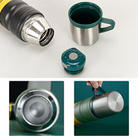 Juego de Regalo de Termo de Acero Inoxidable 2024, Botella de Agua con Impresión de Logotipo Personalizado y Dos Tazas