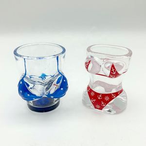 Hot Selling Hand Painted Souvenir Gifts Shot Glass <b>Boob</b> Shape Bikini Sexy Body Shape Shot Glass Cup Bikini Shot Glass - Product Image 6