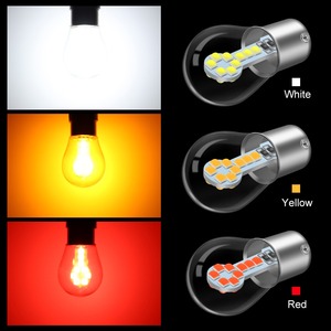 Lampu LED Putih Kuning Merah 1156 BA15S P21W LED 1157 BAY15D P21/5W LED 12V Lampu Sein Mobil Lampu Rem Otomatis Lampu Mundur - Product Image 5