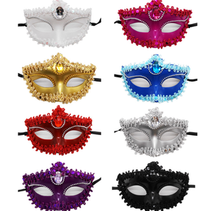 <span class=keywords><strong>Masque</strong></span> de fête de mascarade vénitien pour femmes sur bâton, demi-visage, fleur, <span class=keywords><strong>masque</strong></span> pour les yeux tenu à la main, bal de danse pour Halloween, Noël - Product Image 4