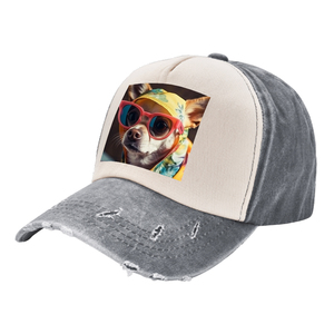 Imagen personalizada estilo americano gorra de béisbol de vaquero moda 6 paneles borde curvo Logotipo de goma sublimado letra impresa pequeña MOQ - Product Image 5