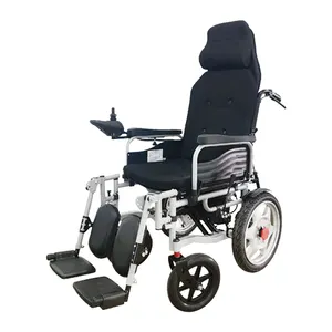 Sedia a rotelle reclinabile automatica di nuova progettazione di potere di mobilità pieghevole per adulti paralisi cerebrale sedia a rotelle elettrica