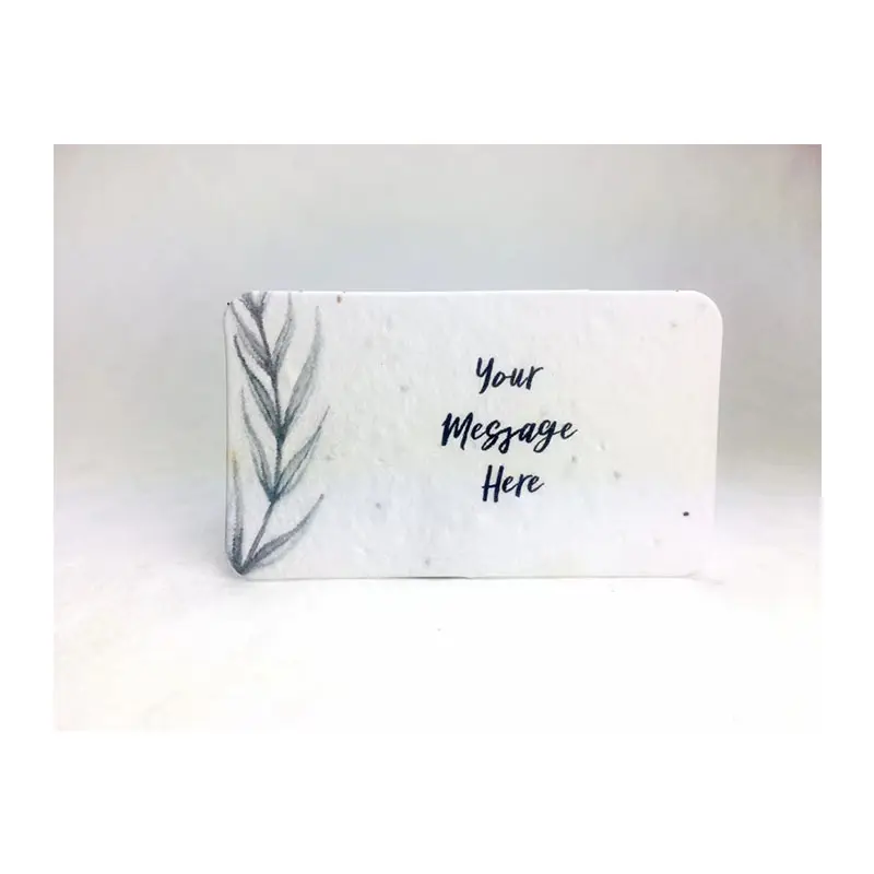 Custom Ancient hand-made seed paper business card tag thank you card germination degradable paper