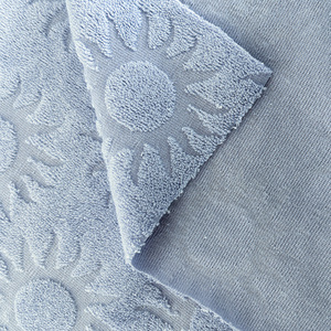 Tissu jacquard en maille bleu clair, respirant et absorbant, 75% coton, 25% polyester, pour serviettes, pantalons de plage, shorts pour filles et garçons - Product Image 6