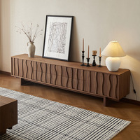 Meuble TV vintage en bois massif de style français pour salon, meuble TV pour la maison, meuble de rangement, meuble TV de style américain