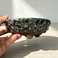 Pot à succulentes en poterie, pots à fleurs en terre cuite, pots à bonsaï en argile violette Yixing, céramique émaillée écologique, style traditionnel pour la maison