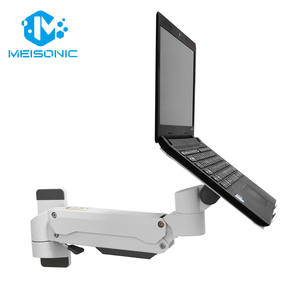 Nouveau <span class=keywords><strong>support</strong></span> mural pour ordinateur <span class=keywords><strong>portable</strong></span> Meisonic, bras à ressort à gaz pour poste de travail industriel, <span class=keywords><strong>support</strong></span> en alliage d'aluminium de 32 pouces, capacité de 15 kg - Product Image 1