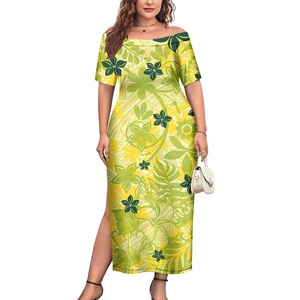 Samoan <span class=keywords><strong>Tonga</strong></span> Puletasi Tribal <span class=keywords><strong>Tattoo</strong></span> Designs Vestidos de mujer Popular al por mayor Custom Ladies Islander Style Dress - Product Image 1