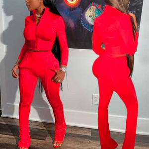 Cao Stretch Top Và Quần Trang Phục Skinny Tracksuits Hai Mảnh Tập Thể Dục Xà Cạp Loungewear Phụ Nữ Tập Luyện Bộ Tùy Chỉnh Cơ Thể Phù Hợp Với - Product Image 2