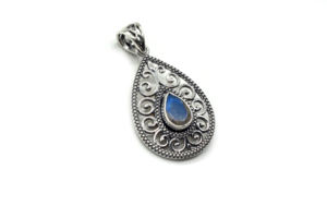 Colgante de Plata de Ley 925 Hecho a Mano con Labradorita Natural, Joyería de Moda para Mujer, Colgante Boho, Venta al Por Mayor - Product Image 2