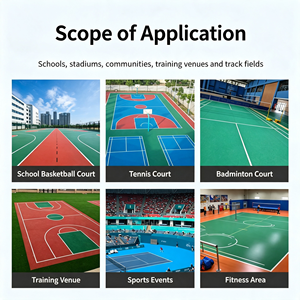 GQK <b>PVC</b> Flooring <b>Tiles</b> Multi-Sport Gym Use Anti-Slip Shock Absorption Eco-Friendly Indoor Outdoor Purple - Product Image 6