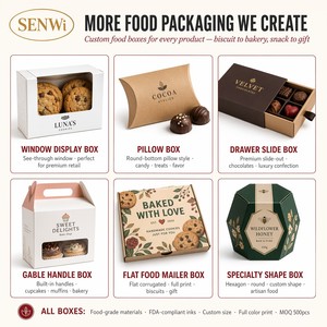 Caja de Envío Personalizada de Grado Alimenticio con Impresión a Doble Cara, Tira de Apertura y Inserto de Papel para Caja de Suscripción de Galletas y Bizcochos de Panadería - Product Image 6