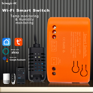 SMG-3048 Tuya 스마트 WiFI 스위치 온도 및 습도 모니터링 TH 센서가 있는 12V 24V 스위치, Alexa ,Google Home과 함께 작동 - Product Image 3