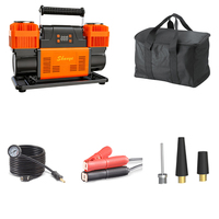300L/MIN Heavy Duty Plastic Air Compressor Tire Inflator Dual Cylinder 12V DC Fast Pump Portable 4x4 Trucks Off-Road Vehicles
