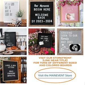 Bằng gỗ cảm thấy bảng thư màu Xám 16x12 inch cảm thấy bảng thư 680 biểu tượng có thể thay đổi cho báo giá ghi chú trang trại trang trí nội thất - Product Image 6