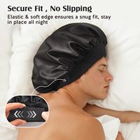 Nuevo Gorro de Dormir Unisex de Seda Satén con Doble Capa de Seda, Ajustable y Antideslizante, para Protección del Cabello en Adultos