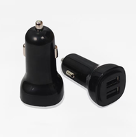 Chargeur de voiture en plastique écologique USB 24W 4.8A en gros, OEM ODM, charge rapide double USB 5V 2.4A pour téléphones portables en voiture