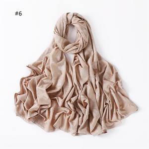2025 venta al por mayor de lujo personalizado suave Modal Jersey estiramiento Hijab bufanda transpirable nuevo estilo étnico Bandana islámico musulmán mujeres todo - Product Image 6
