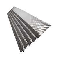 Grille de protection de gouttière en métal expansé d'aluminium souple préfabriquée, filtre anti-feuilles, maille de protection en fil d'acier inoxydable noir pour gouttière